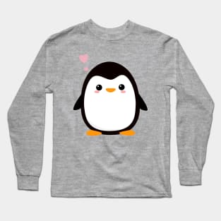 Kawaii Penguin T-Shirt Long Sleeve T-Shirt